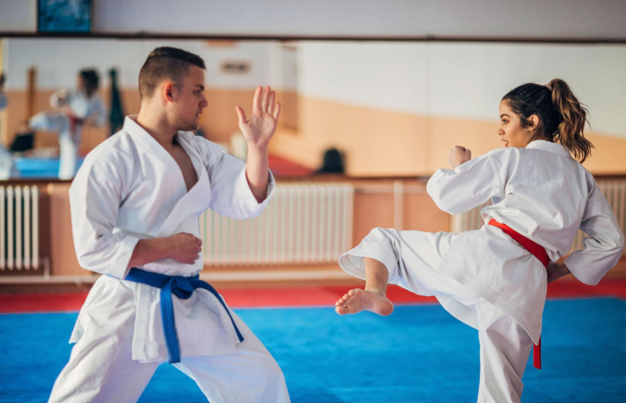 Preparação para competição de karatê